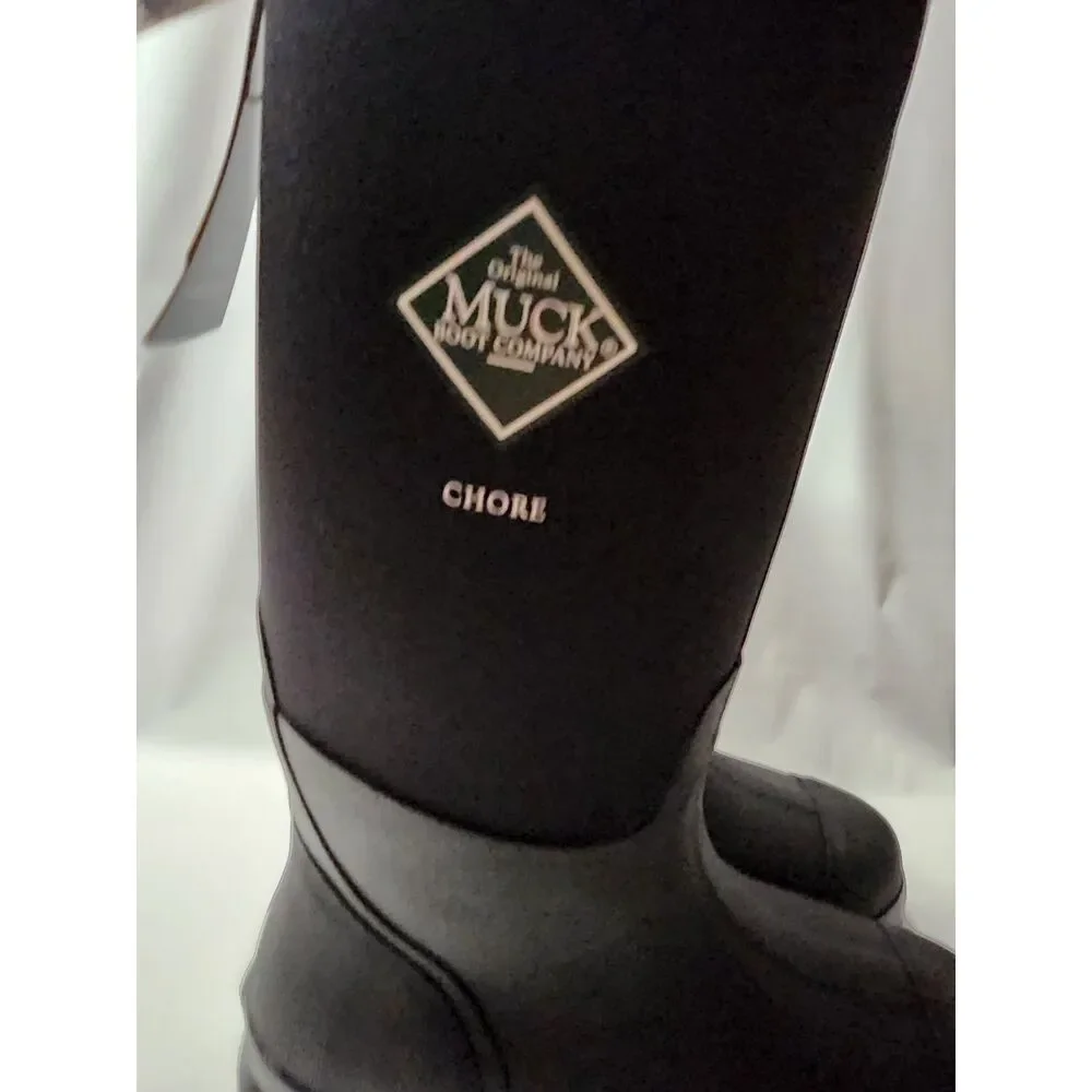 Muck Boot Company Chore Classic Hi Men’s 11 Black Waterproof Work Boots